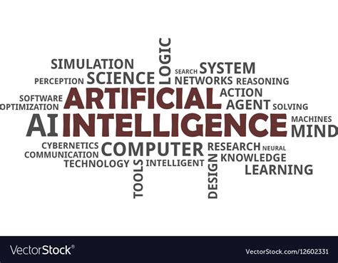 Word cloud artificial intelligence Royalty Free Vector Image