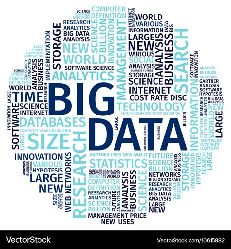 Word cloud statistics Royalty Free Vector Image