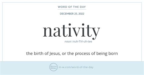 Word of the Day: Nativity Merriam-Webster