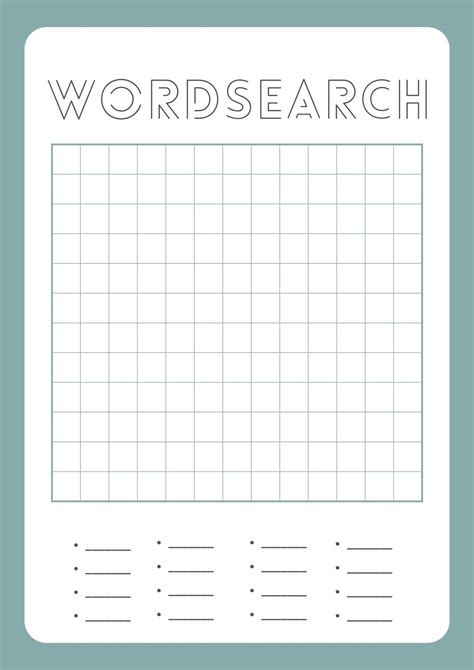 Word search template pdf