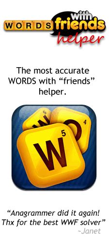 Word solver words with friends