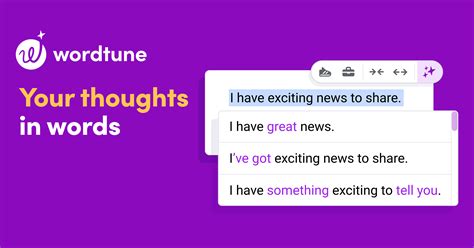Word tiune. Unleash yourtrue potential. Try Wordtune today. Try Wordtune for free. No credit card required. Wordtune is the AI writing assistant that helps you write high-quality content across emails, blogs, ads, and more. Use it to get results you can trust every time. 