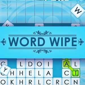 Play the world's best word-making game! Link random letters together to form words and clear as many rows as you can! Word Wipe. Games home Word Wipe. Advertisement. Player support. Contact Arkadium, the provider of these games. Powered by. game end button. Advertisement. Word Wipe players also enjoy: See More Games. See All .... 