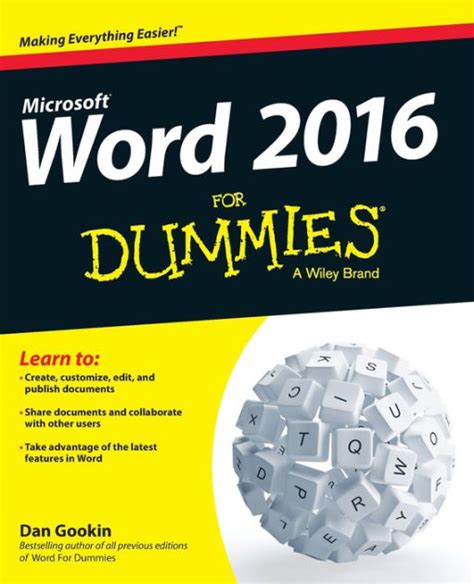 Read Word 2016 For Dummies By Dan Gookin