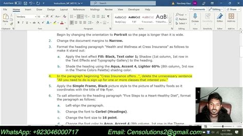WordModule 1 SAM Project 1A YouTube
