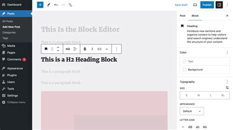 WordPress Block Editor &ndash; Documentation