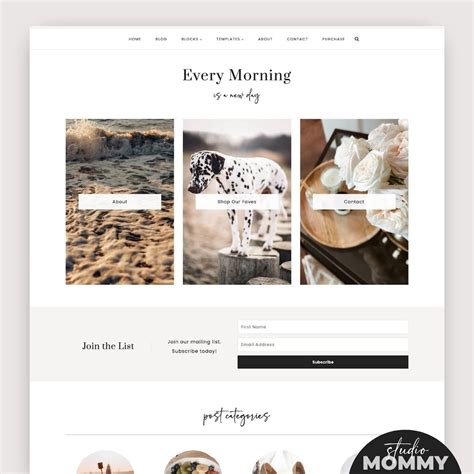 WordPress Theme Minimal Wordpress Theme Blog Theme Etsy Blog themes