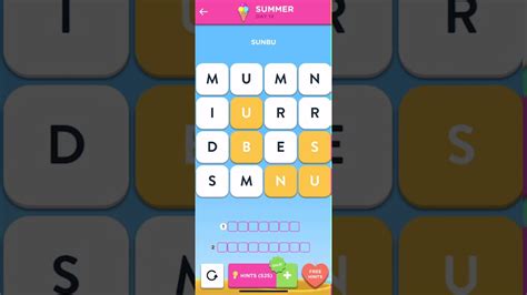 WordBrain Summer Event July 30 2023 Answers for Today