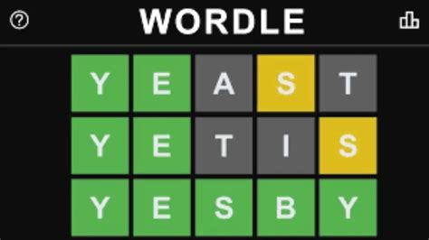 Guess the hidden word in 6 tries. A new puzzle is available each day.