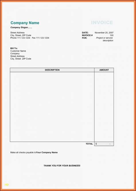 Wordpad Invoice Template