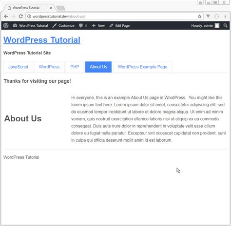Wordpress Page Template Tutorial williamsonga.us