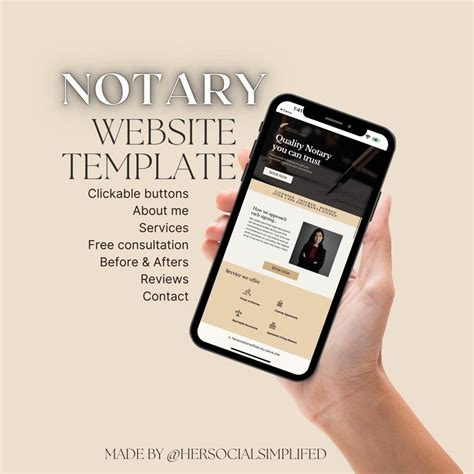 Wordpress Template Mobile Notary Service Website Template Website
