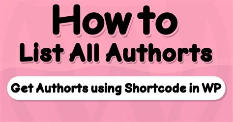 Wordpress list of authors