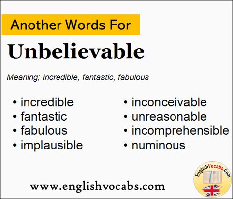 Words For Unbelievable