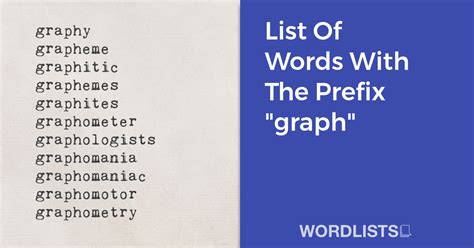 Words With Prefix Graph Letter Words Unleashed