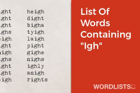 Words containing igh Words that contain igh - The Free Dictionary