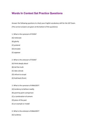 Words in context practice questions.  More than 1,500 ELA activities.  Sat Words In Context Pra...