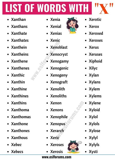 Words that Start with X Useful List of 140+ Words with X in English