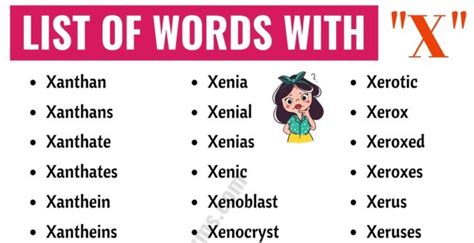 Words that Start with X Useful List of 60+ Words with X in English