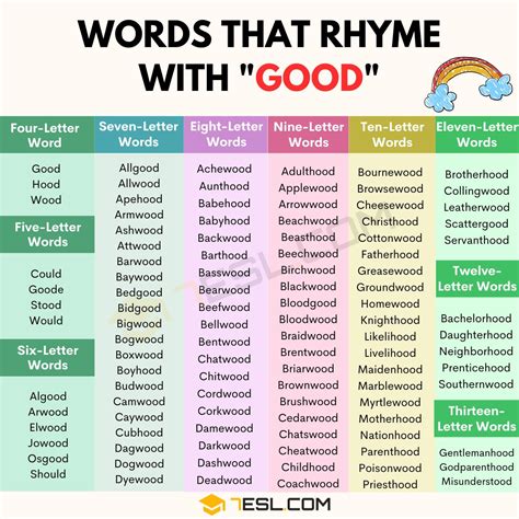 Words that rhyme with good. Things To Know About Words that rhyme with good. 