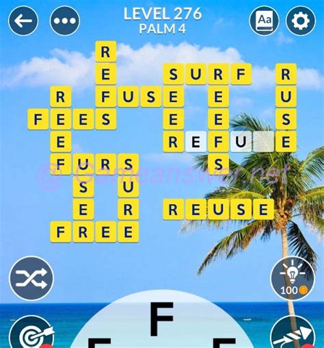 Wordscapes level 270 is in the Frond group, Tropic pack of levels. The letters you can use on this level are 'GANRIY'. These letters can be used to make 10 answers and 16 bonus words. This makes Wordscapes level 270 an easy challenge in the early levels for most users! All Wordscapes answers for Level 270 Frond including gain, grin, rain, and more!. 