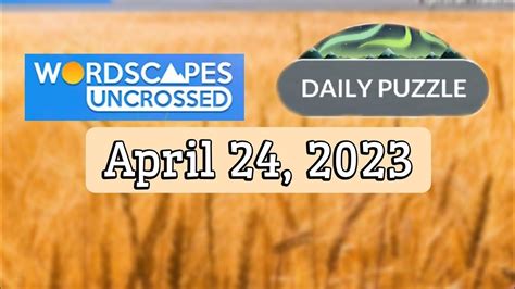 Wordscapes April 22 2023 (4/22/23) – Daily Puzzle Answers! ... Christine Mielke - Posted: April 21, 2023, 2:00pm MST. We love a good word game, and there are so many to play. If you’re looking for Wordscapes’ answers to today’s daily puzzle, we have you covered. ... ” Crossword Clue Faucets Crossword Clue Italian dish, familiarly …. 
