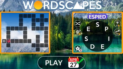 Wordscapes daily puzzle april 27 2023. Wordscapes Daily Puzzle April 26 2023 Answers. On this page, you will be able to find the answers for Wordscapes Daily Puzzle for the date April 26 2023. This game was developed by PeopleFun Inc for both iOS and Android devices. On the game, you can find word puzzles with the best of anagrams, word searching, and crosswords. In … 