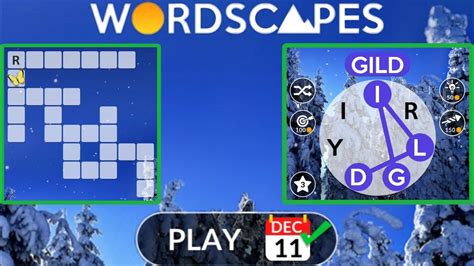 Get all Wordscapes Daily Puzzle answers for December 1, 2022 including bonus words! Wordscapes Cheat uses cookies and collects your device’s advertising identifier and Internet protocol address. These enable personalized ads and analytics to improve our website.. 