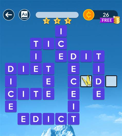 Wordscapes is a crossword-styled puzzle game where you create words out of a set of letters. With those letters, you swipe to connect them into words which, if valid, will fill out the crossword. Each level has a new set of letters and progressively gets more difficult. The game was created by PeopleFun and released on Android and iOS.. 