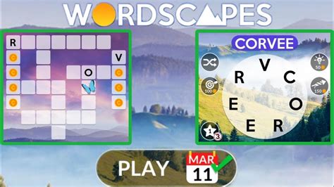 Wordscapes daily puzzle march 11 2023. Jan 11, 2023 · ruin. run. unicorn. union. urn. We have all the Wordscapes answers for the January 11, 2023 daily puzzle. We update our site every day to make sure you find solutions for all the daily Wordscapes puzzles of January 2023. We offer the full puzzle solution as well as its bonus words to make sure that you gain all the stars of the Wordscapes ... 