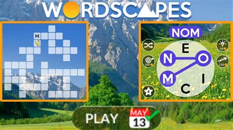 Wordscapes daily puzzle may 13 2023. Use our free Wordscapes Solver tool to find all the Wordscapes ... English Deutsch Français WordScapes Daily Puzzle Wordscapes Daily Puzzle October 24 2023 Answers. SOLVE. OR BY LEVEL GO. Sunrise 1- 12. Rise Grow Shine. Forest 13- 80. Pine Dew Flow Fog Life. Canyon 81- 160. Ravine Pass Arch Cliff Pillar. Sky 161- 240. Wind Rays Dusk … 