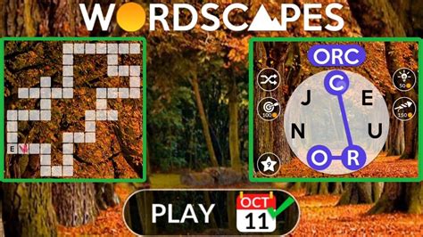 Find all the answers every day for the Wordscapes Daily Puzzle. We collect the daily Wordscapes answers and share them for free. Cookie Settings . All ... OCT Today's …. 