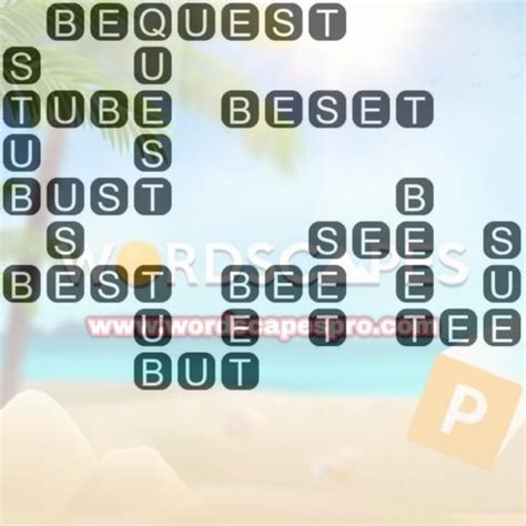 Wordscapes level 5488. The Answers for Wordscapes Level 5488 from the Fall pack and Meadow group are: bee, beet, bequest, beset, best, bet, bust, but, quest, see, set, stub, sue, tee, tub, tube, and use. 
