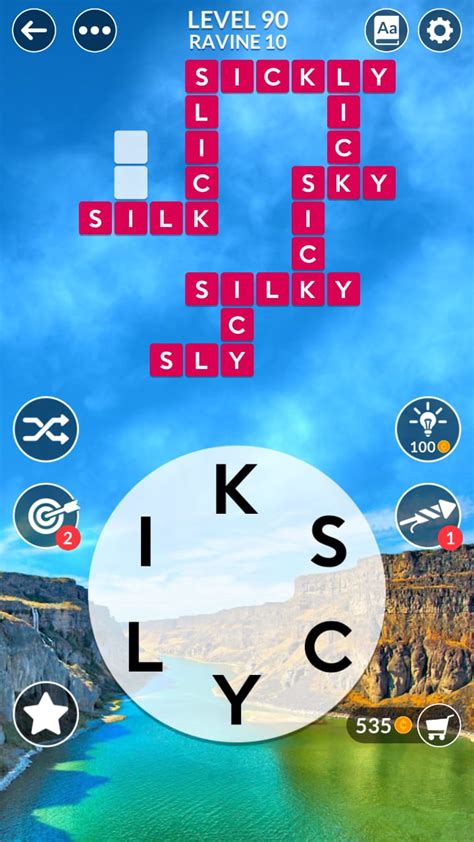 Wordscapes Level 463, White 15: Winter Answers. ICY, SIM, TIC