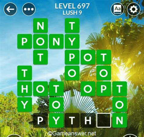 Wordscapes level 697. Here you may find all Wordscapes Lush Level 697 Answers, Cheats and Solutions. English Deutsch Français WordScapes Daily Puzzle Wordscapes Daily Puzzle February 13 ... 