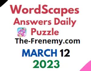 tie. tier. tire. trite. We have all the Wordscapes answers for the March 9, 2023 daily puzzle. We update our site every day to make sure you find solutions for all the daily Wordscapes puzzles of March 2023. We offer the full puzzle solution as well as its bonus words to make sure that you gain all the stars of the Wordscapes challenge of the day.. 