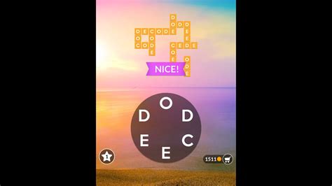 Wordscapes puzzle 227. Wordscapes level 227 is in the Sun group, Sky pack of levels. The letters you can use on this level are 'ODEECD'. These letters can be used to make 11 answers and 1 bonus words. This makes Wordscapes level 227 a medium challenge in the early levels for most users! All Wordscapes answers for Level 227 Sun including cod, doc, odd, and more! 