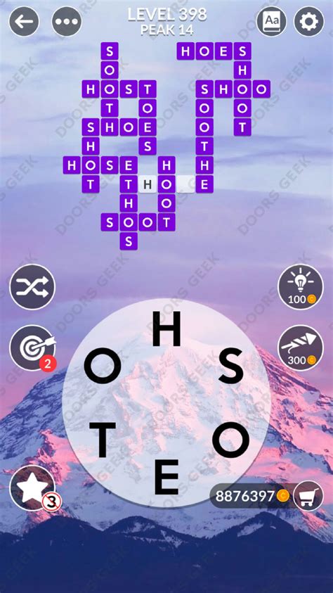 Wordscapes puzzle 398. 6 Letter Answers. SOOTHE. If you already solved this level and are looking for other answers from the same puzzle then head over to Wordscapes Levels 301-400 Answers. … 