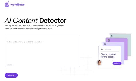 Wordtune ai detector. Wordtune is the AI writing assistant that helps you write high-quality content across emails, blogs, ads, and more. Use it to get results you can trust every time. Features. Rewrite. ... Rewrite Grammar checker Summarizer AI writing Blog Help center Student discount AI content detector. 