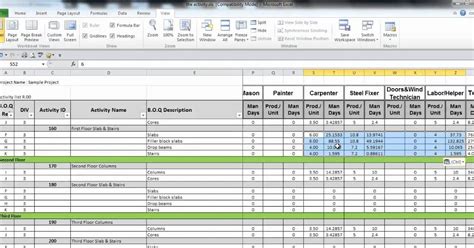 Work Allocation Template 10 Excel Resource Allocation Template