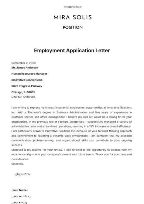 Work Application Letter: How to Write a Letter of Support image 1
