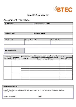 Work Assignment Template Pdfsimpli