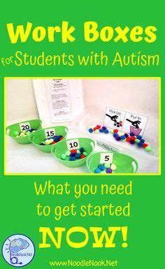 Work Boxes in Autism Classrooms TEACCH Work System NoodleNook