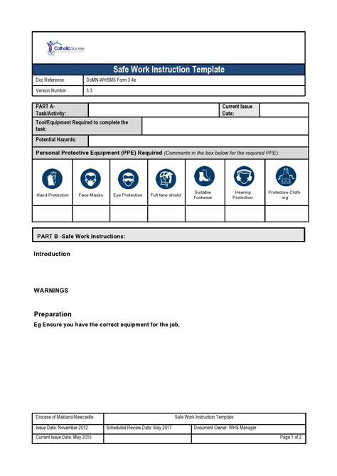 Work Instructions Template Word Awesome Design Layout Templates