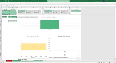 Work Order Management Excel and Google Sheets Template Simple Sheets