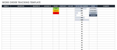 Work Order Tracking Spreadsheet Spreadsheet Downloa work order tracking