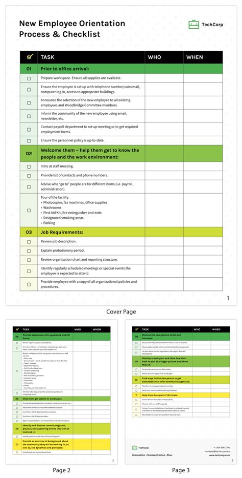 Work Procedure Checklist Template Excel