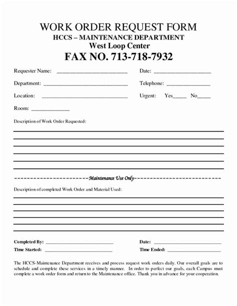 Work Request form Peterainsworth