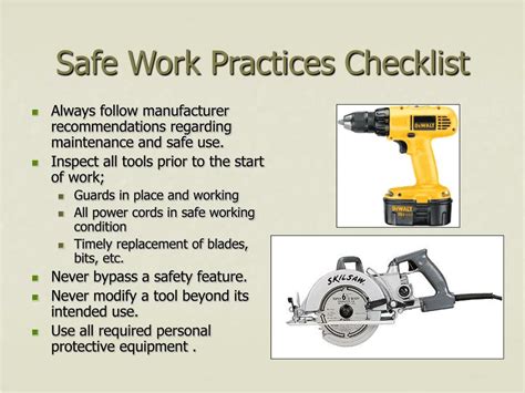 Work Safely with Portable Power Tools