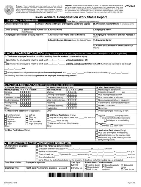 Work Status N73 Form Printable Fill Out and Sign Printable PDF